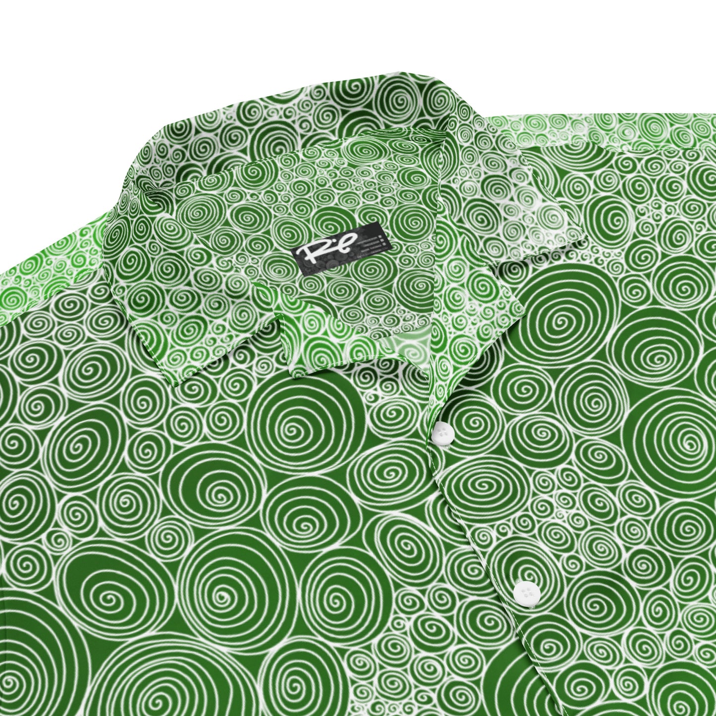 SWIRLIES BUTTON UP — green