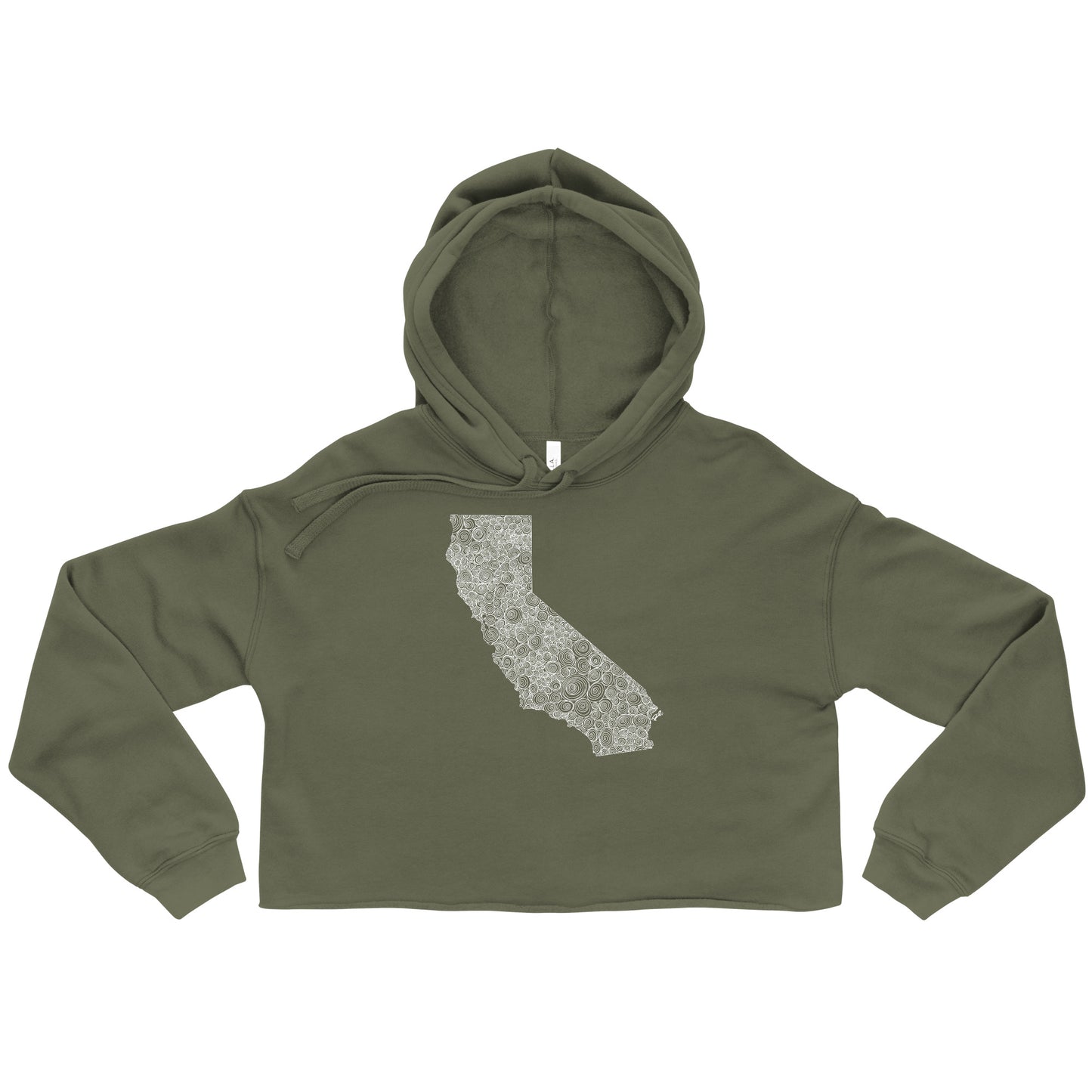 CALI swirlies - crop hoodie